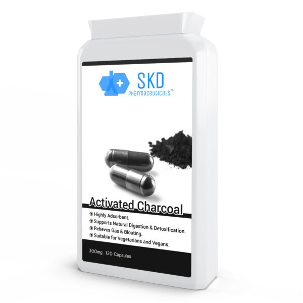 Activated Charcoal 300mg | 120 Capsules | Relieve Trapped Gas & Bloating - Image 2