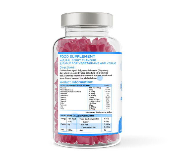 Kids Multivitamin & Mineral | 60 & 150 Gummies | Mixed Berry Flavour | Vegan | 5 Months Supply | 3+ Years - Image 2