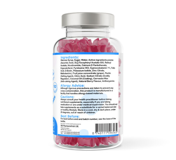 Kids Multivitamin & Mineral | 60 & 150 Gummies | Mixed Berry Flavour | Vegan | 5 Months Supply | 3+ Years - Image 3